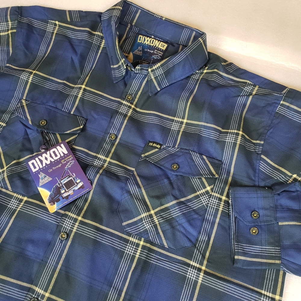 NWT Dixxon Men's 5X 5XL Def Leopard On Through The Night Flannel Shirt